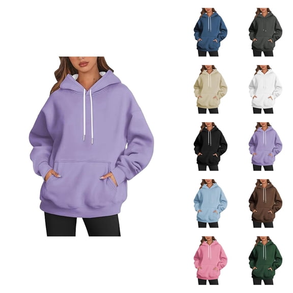 Women's Pullover Hoodie Fall Winter Trendy Hooded Sweatshirt with Pockets Hoody Top