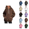 thumbnail image 1 of Women's Pullover Hoodie Fall Winter Trendy Hooded Sweatshirt with Pockets Hoody Top, 1 of 4