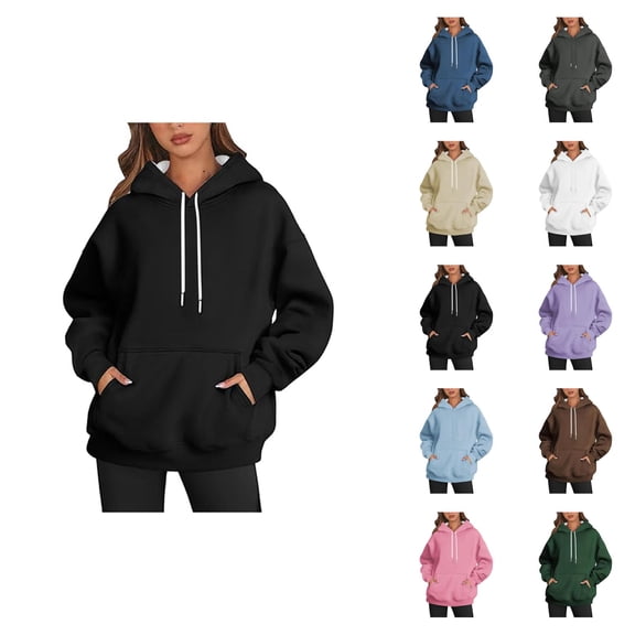 Women's Pullover Hoodie Fall Winter Trendy Hooded Sweatshirt with Pockets Hoody Top