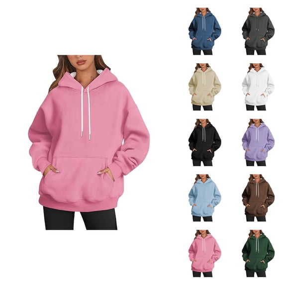 Women's Pullover Hoodie Fall Winter Trendy Hooded Sweatshirt with Pockets Hoody Top