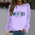 thumbnail image 1 of Women's Pullover Hoodie Letter Print Round Neck Top for Fall & Winter Jacket Sweatshirt Women Lined Pullover Women Athletic Jacket Full Zip Athletic Wear Jackets Heavy Zip Sweatshirt Dressy, 1 of 3
