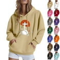 thumbnail image 1 of Women's Pullover Hoodie Print Long Sleeve Graphic Casual Fall and Winter Sweatshirt With Pocket, 1 of 6