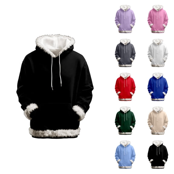 Women's Pullover Hoodie with Pockets Fall Winter Trim Trendy Sweatshirt Hoodie Pullover Tops