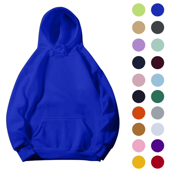 Women's Pullover Hoodies Fashion Solid Color Long Sleeve Fall Tops Crewneck Casual Sweatshirt Drawstring Comfy Tops with Pockets