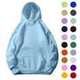 thumbnail image 1 of Women's Pullover Hoodies Fashion Solid Color Long Sleeve Fall Tops Crewneck Casual Sweatshirt Drawstring Comfy Tops with Pockets, 1 of 5