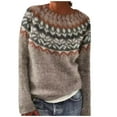 thumbnail image 1 of Women's Pullover Sweater - Casual Loose Long Sleeve Knitted Tops for Winter and Fall Fashion, 1 of 9