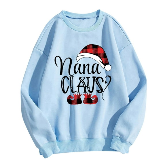 Women's Pullover Sweater Casual Loose Soft Lightweight Sweatshirt Christmas Print Holiday Gift Pullover Shirts