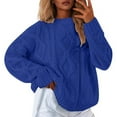 thumbnail image 1 of Women's Pullover Sweater Long Sleeve Knitwear Cozy Stylish Fall Winter Casual Comfortable Soft Warm Fashion Top, 1 of 1