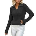 thumbnail image 1 of Women's Pullover Sweater Stylish Knit Top Casual Comfortable Versatile Everyday Wear Soft Cozy Fall Winter Spring Fashion, 1 of 2