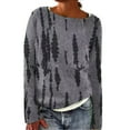thumbnail image 1 of Women's Pullover Sweater Women'S Knitted Isle Print Retro Sweater Casual Loose Crewneck Long Sleeve Lightweight Cropped Pullover Tops, Women's Pullover Sweater XXL, 1 of 4