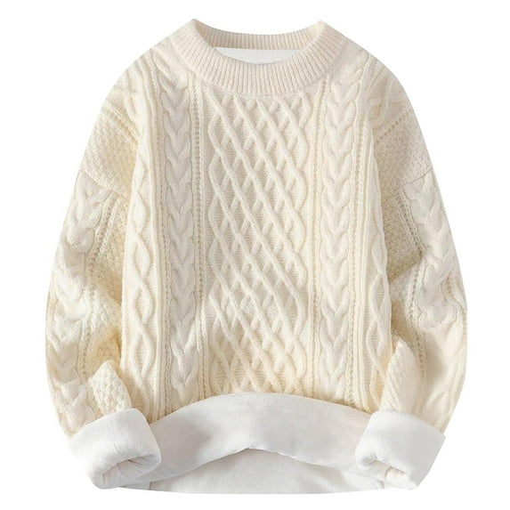 Women's Pullover Sweater Womens Winter Two Items Knitting Round Neck Loose Versatile Long Sleeve Pullovers, Women's Pullover Sweater XXL
