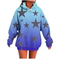 thumbnail image 1 of Women's Pullover Sweatshirt With Pockets Loose Comfort Hoodies Fashion Casual Long Sleeve Tops Plus Size Cosy Warm Oversized Hoodie Baggy Sweatshirts Hot Pink S, 1 of 5