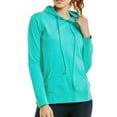 thumbnail image 1 of Women's Pullover Thin Cotton Light Hoodie Sweater (Mint, L), 1 of 3