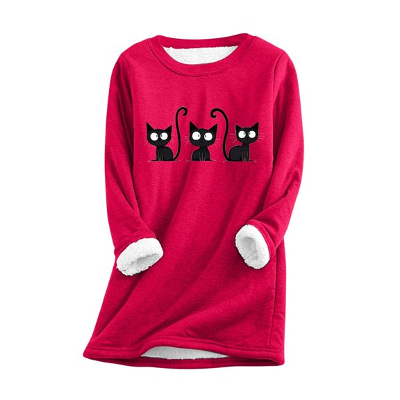 Women's Pullover Winter Sweater Soft Thermal Underwear Top Cozy Print Homewear Comfortable Round Neck