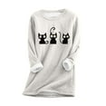 thumbnail image 1 of Women's Pullover Winter Warm Comfortable Round Neck Thermal Underwear Top Soft Print Homewear Sweater, 1 of 2