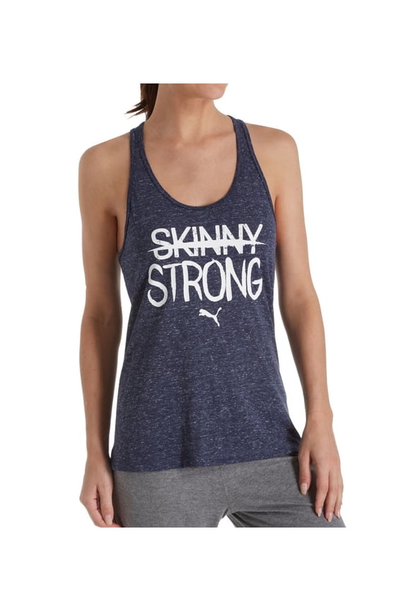 Women's Puma 515277 Essential Dri-Release Cotton DryCELL Tank (Peacoat Heather L)