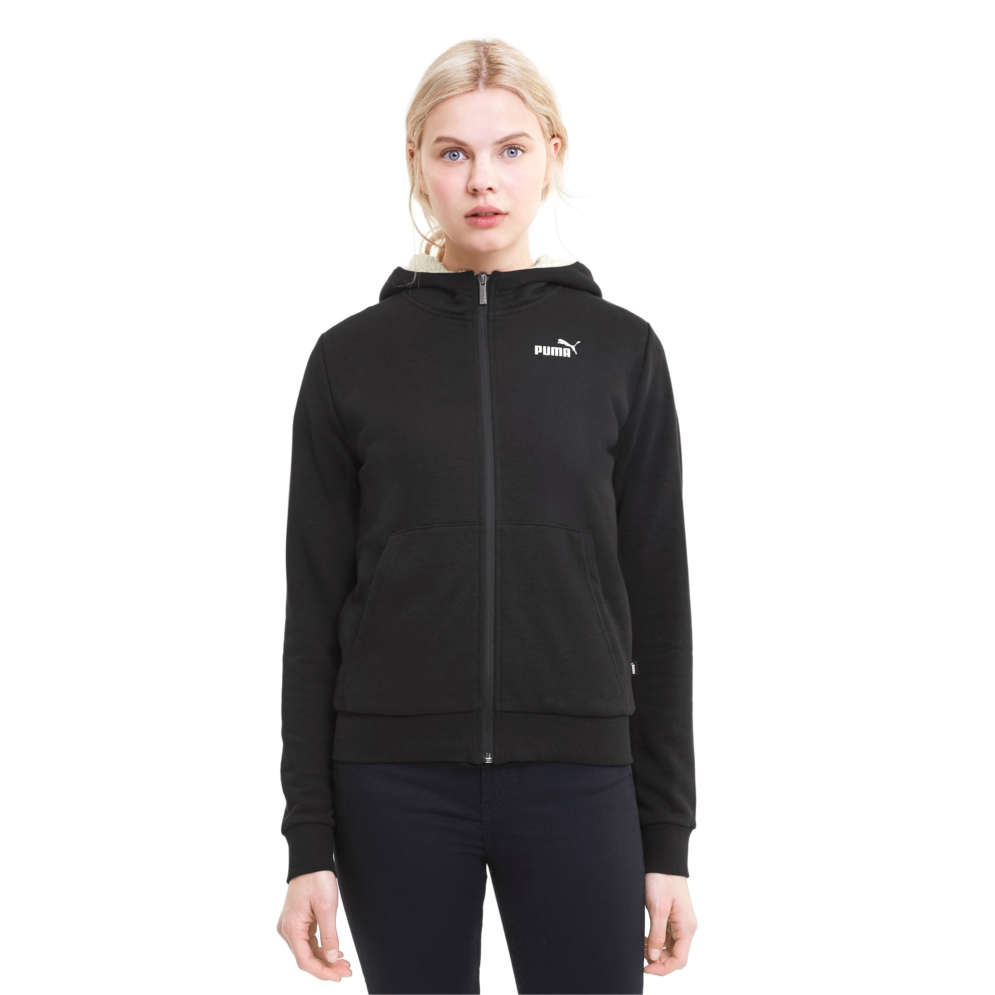 Buy Women's Puma Black Sherpa Hoodie - Size S at Ubuy Jordan