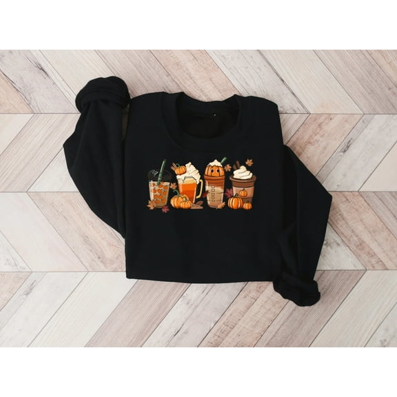 Women's Pumpkin Spice Fall Coffee Shirt, Fall Sweatshirt