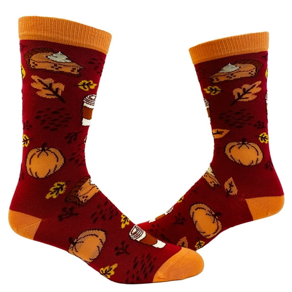 Women's Pumpkin Spice Socks Funny All Autumn Halloween Thanksgiving Novelty Footwear