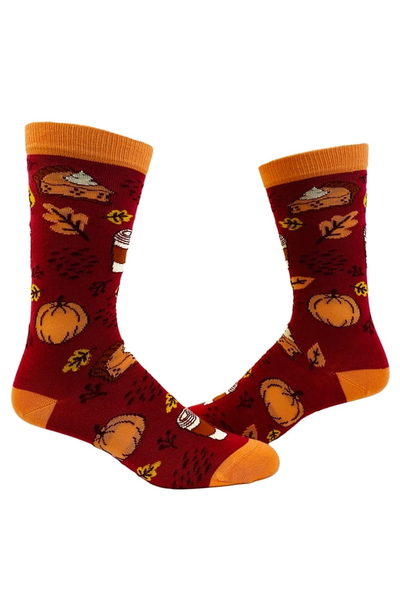 Women's Pumpkin Spice Socks Funny All Autumn Halloween Thanksgiving Novelty Footwear
