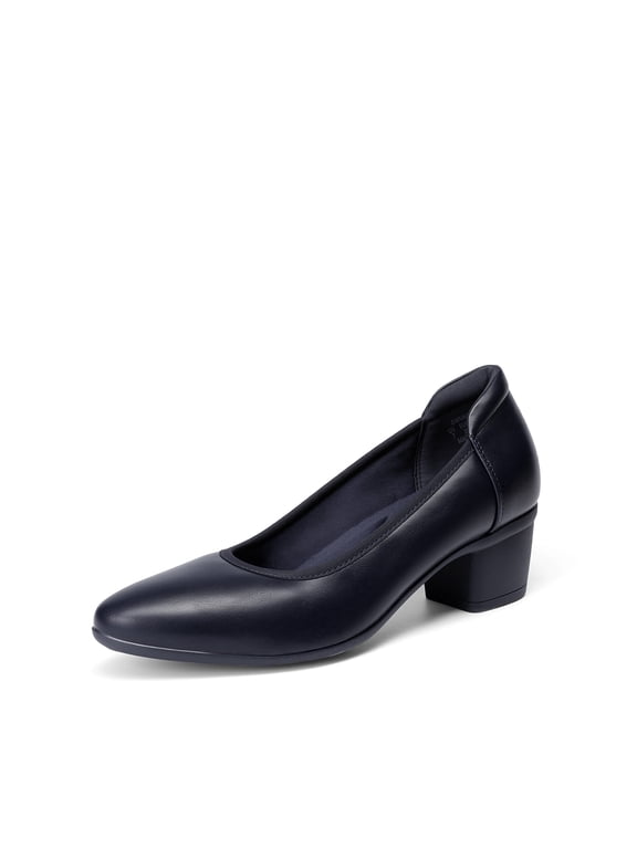 Women's Pumps Black Shoes Almond Toe Dress Shoes Heels Arch Support