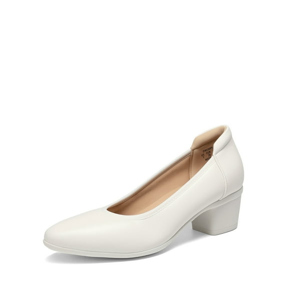 Women's Pumps Black Shoes Almond Toe Dress Shoes Heels Arch Support