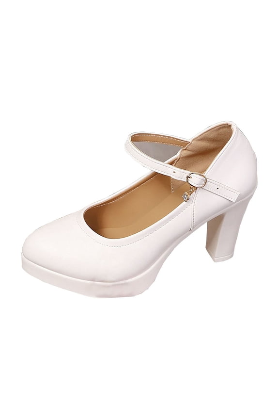 Women's Pumps Closed Toe Mary Jane Pumps Round Toe Platform High Heel Dress Shoes Chunky Heels Pump Women's Lace Up Heeled Sandals Gold Shoes Women's High Heels Ankle Strap Stilettos Sandals