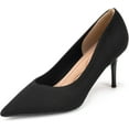 Women's Pumps Pointed Toe Kitten Heel Slip On Dressy Casual Shoes Women