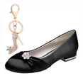 thumbnail image 1 of Women's Pumps Round Toe Rhinestones Flowers Satin Fashion Party Dress Wedding Shoes, 1 of 5