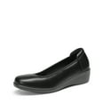 thumbnail image 1 of BURUDANI Women’s Pumps Round Toe Wedge Heel Black Dress Shoes Skin-Friendly Arch Support, 1 of 7