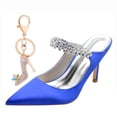 thumbnail image 1 of Women's Pumps Stiletto High Heel 8.5CM Rhinestones Party Dress Wedding Shoes, 1 of 6