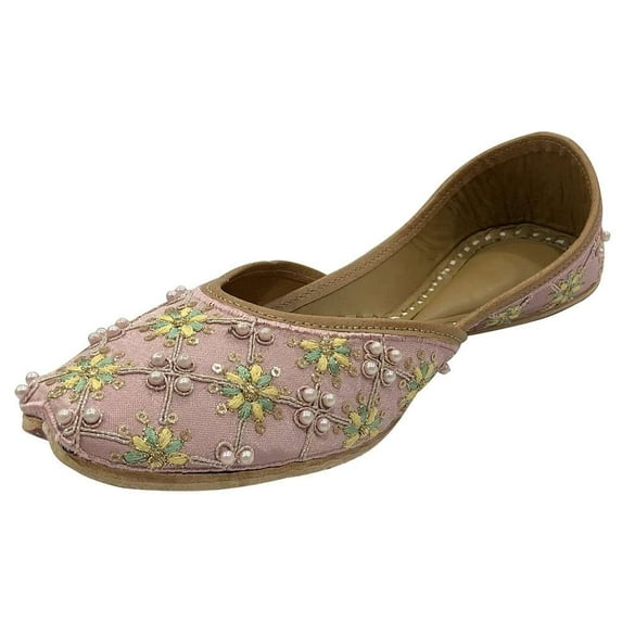 Women's Punjabi jutti for Ethnic shoes soft Mojari Indian sandals handmade Juti US 8/ EURO 38.5