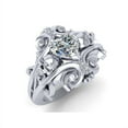 thumbnail image 1 of Women's Punk Cool Skull Heart-Shaped Zircon Ring, 1 of 2
