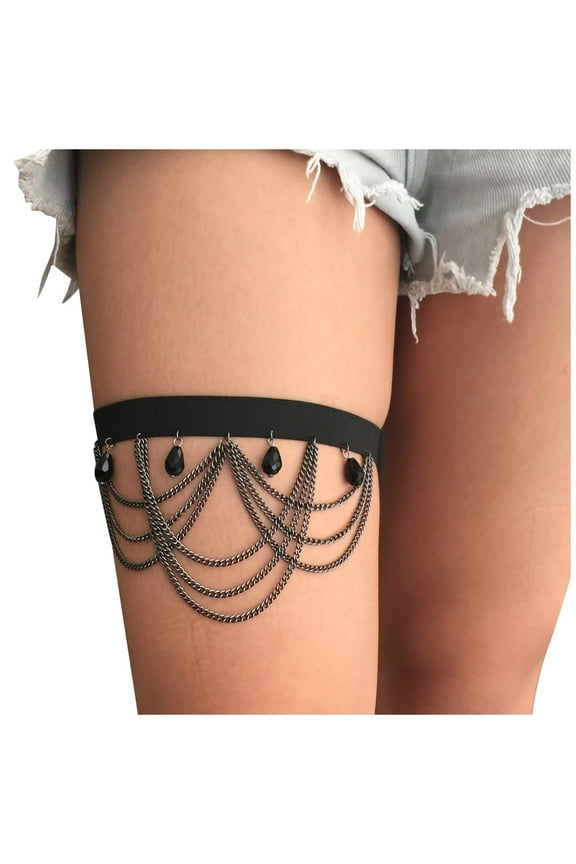 Women's Punk Lingerie Full Waist Garter Belts Set Strappy Frame Cage Rave Bras Leg Belts