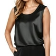 thumbnail image 1 of Women's Pure Color Silk Strap Tank Top With Round Neck, 1 of 2