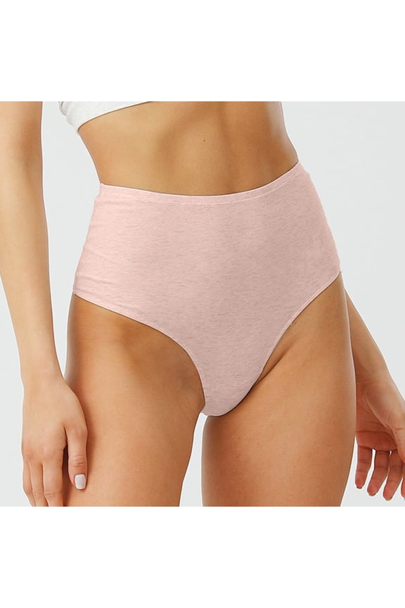 Women's Pure Underwear Large Size High Waist Thong Breathable High Elastic High Slit Crotch Briefs Scrunch Panties for Women Firm Control Panties for Women Underwear Women Panties for Women Thong plus