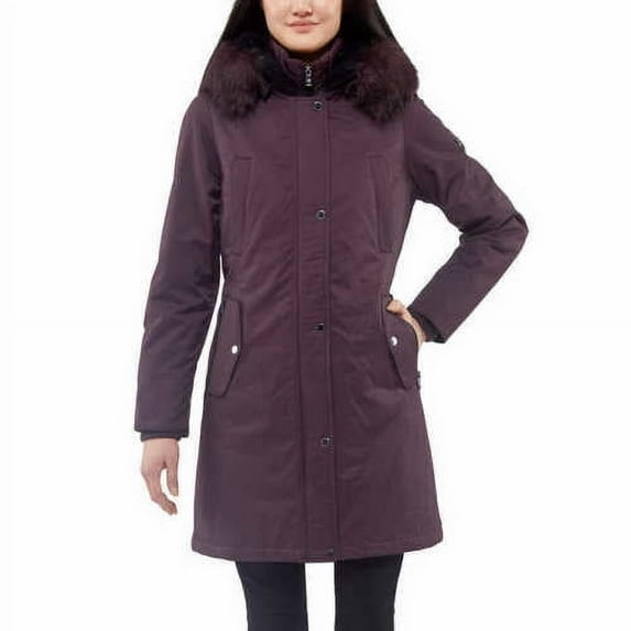 Women's Purple 1 MADISON EXPEDITION Faux Fur Hooded Coat Small
