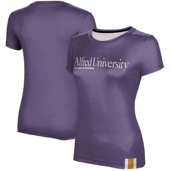 Women's Purple Alfred University Saxons Business T-Shirt