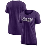 Womens Purple Baltimore Ravens Original Play Tri-Blend T-Shirt