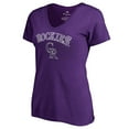 thumbnail image 1 of Women's Purple Colorado Rockies Team Lockup T-Shirt, 1 of 3