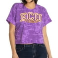 thumbnail image 1 of Women's Purple ECU Pirates Kimberly Tie-Dye Tri-Blend Cropped T-Shirt, 1 of 2