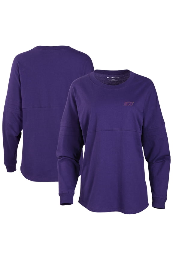 Women's Purple ECU Pirates Pom Pom Long Sleeve Jersey