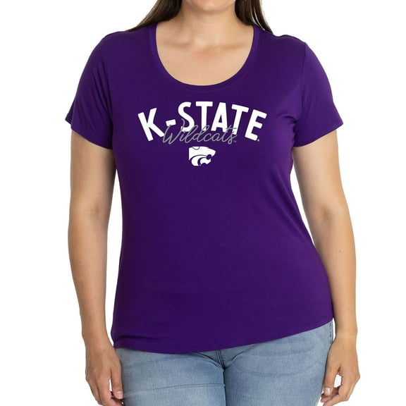 Women's Purple Kansas State Wildcats Scarlet Scoop Neck T-Shirt