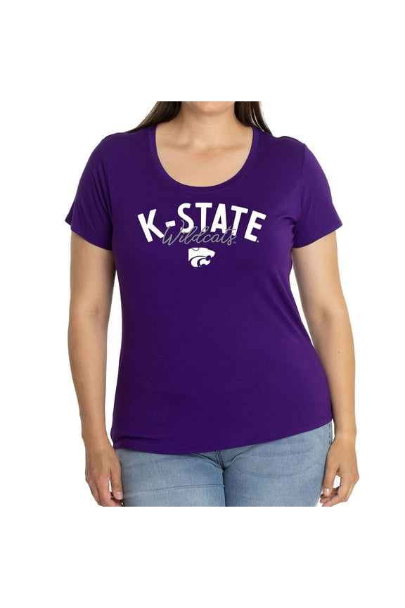 Women's Purple Kansas State Wildcats Scarlet Scoop Neck T-Shirt