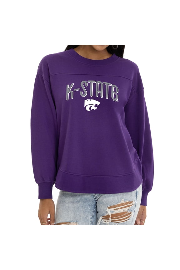 Women's Purple Kansas State Wildcats Yvette Pullover Sweatshirt