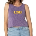 thumbnail image 1 of Women's Purple LSU Tigers Brie Sandwash Tri-Blend Cropped Tank Top, 1 of 2