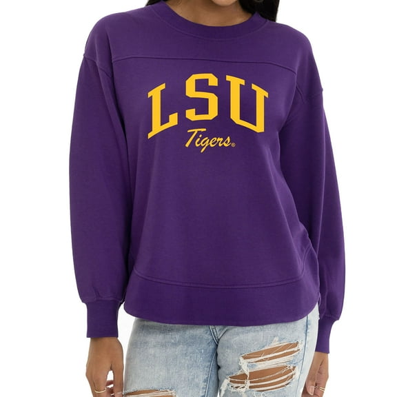 Women's Purple LSU Tigers Yvette Pullover Sweatshirt