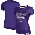 thumbnail image 1 of Women's Purple Loras College Duhawks Baseball T-Shirt, 1 of 3