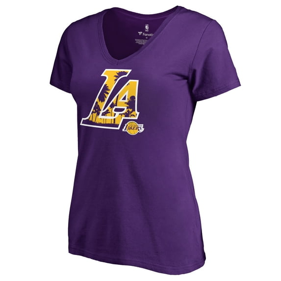 Women's Purple Los Angeles Lakers Sunset Blvd Hometown Collection T-Shirt