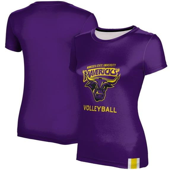 Women's Purple Minnesota State University Mankato Volleyball T-Shirt